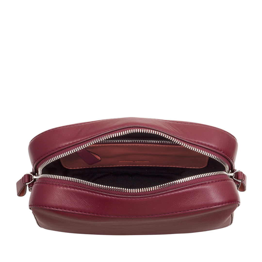 DUDU Borsa a Tracolla Donna Piccola in Pelle, Camera Bag a Spalla con Cinghia Staccabile, Borsetta in Pelle Elegante Compatta