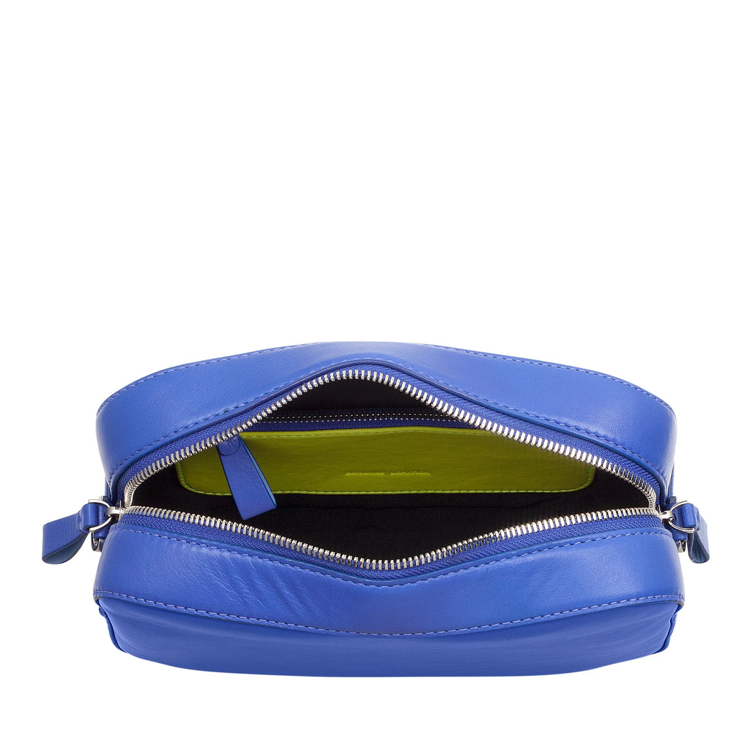 DUDU Borsa a Tracolla Donna Piccola in Pelle, Camera Bag a Spalla con Cinghia Staccabile, Borsetta in Pelle Elegante Compatta