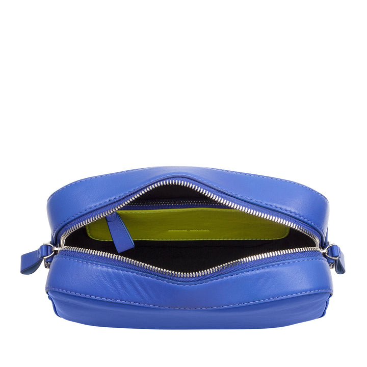 DUDU Borsa a Tracolla Donna Piccola in Pelle, Camera Bag a Spalla con Cinghia Staccabile, Borsetta in Pelle Elegante Compatta