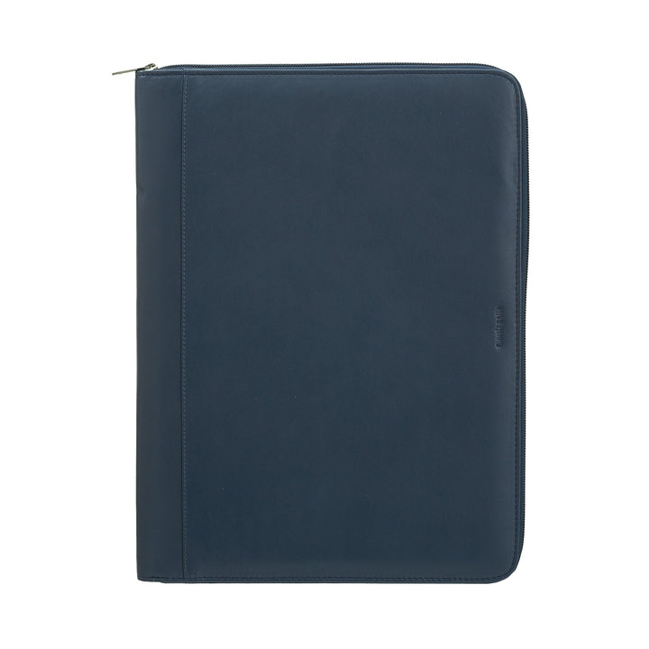 Nuvola Pelle Cartella Portadocumenti A4 in Pelle, Organizer da Lavoro Porta Blocco Note, Portapenne, Porta Tablet con Cerniera a Giro