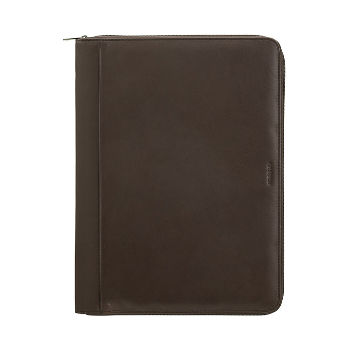 Nuvola Pelle Cartella Portadocumenti A4 in Pelle, Organizer da Lavoro Porta Blocco Note, Portapenne, Porta Tablet con Cerniera a Giro