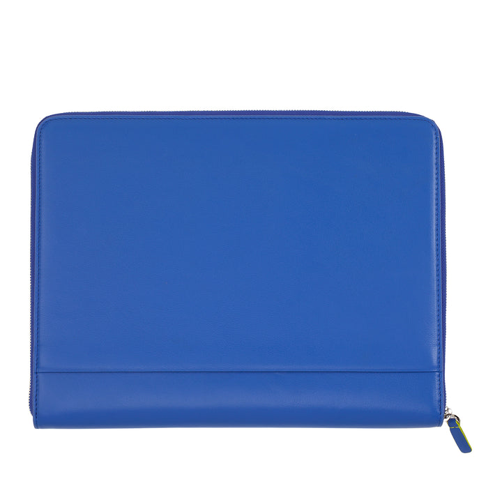 DUDU A4 Leather Document Folder Office Clipboard Multicolored iPad Tablet Folder with Zip
