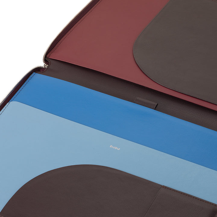 DUDU A4 cuir Document dossier bureau presse-papiers multicolore iPad tablette dossier avec fermeture éclair