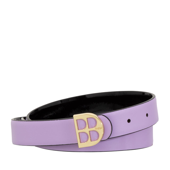 DUDU Cintura Donna in Vernice, Vera Pelle Made in Italy, H 23mm, Reversibile, Sottile, Cintura Elegante di Alta Qualità