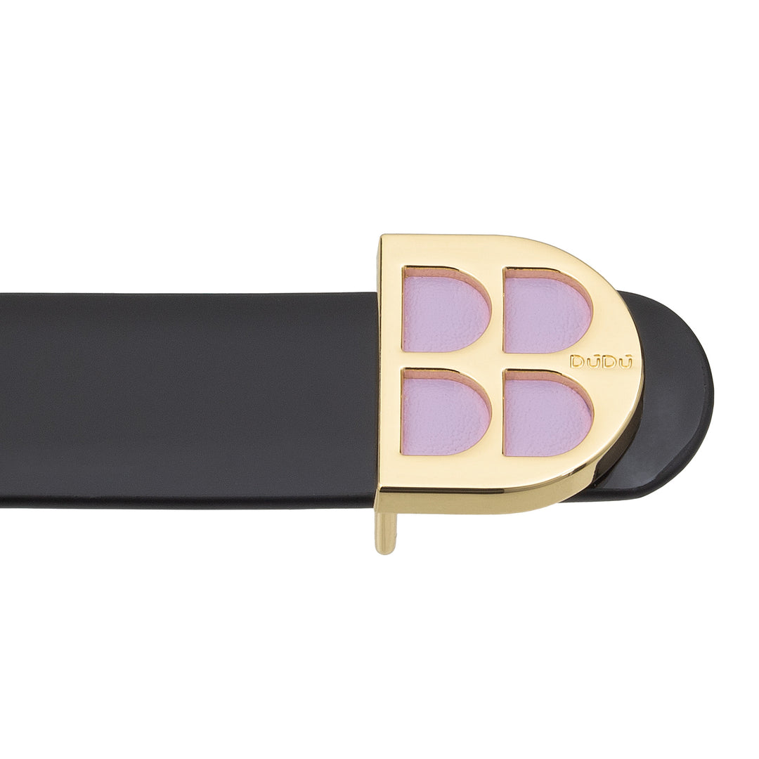 DUDU Cintura Donna in Vernice, Vera Pelle Made in Italy, H 23mm, Reversibile, Sottile, Cintura Elegante di Alta Qualità