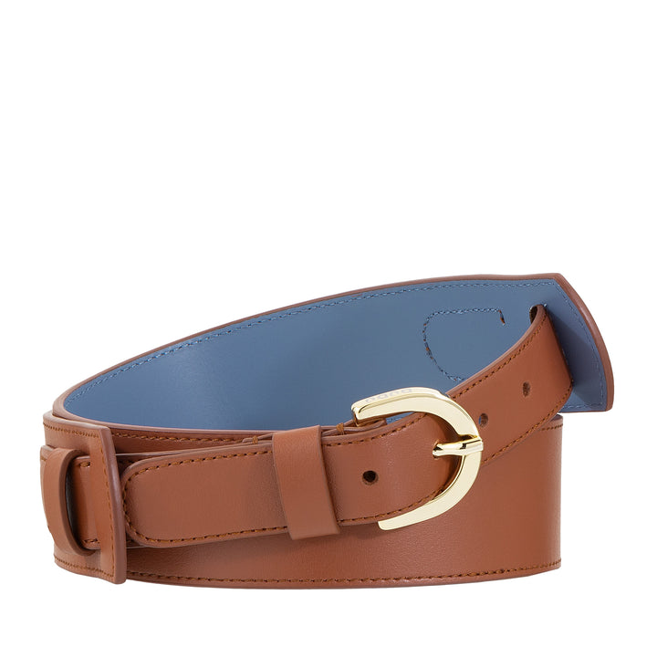 DUDU Cintura in Pelle Donna Made in Italy, H 40mm, con Fibbia Metallica, Larghezza 4cm, Cintura Elegante per Vestito, Pantalone