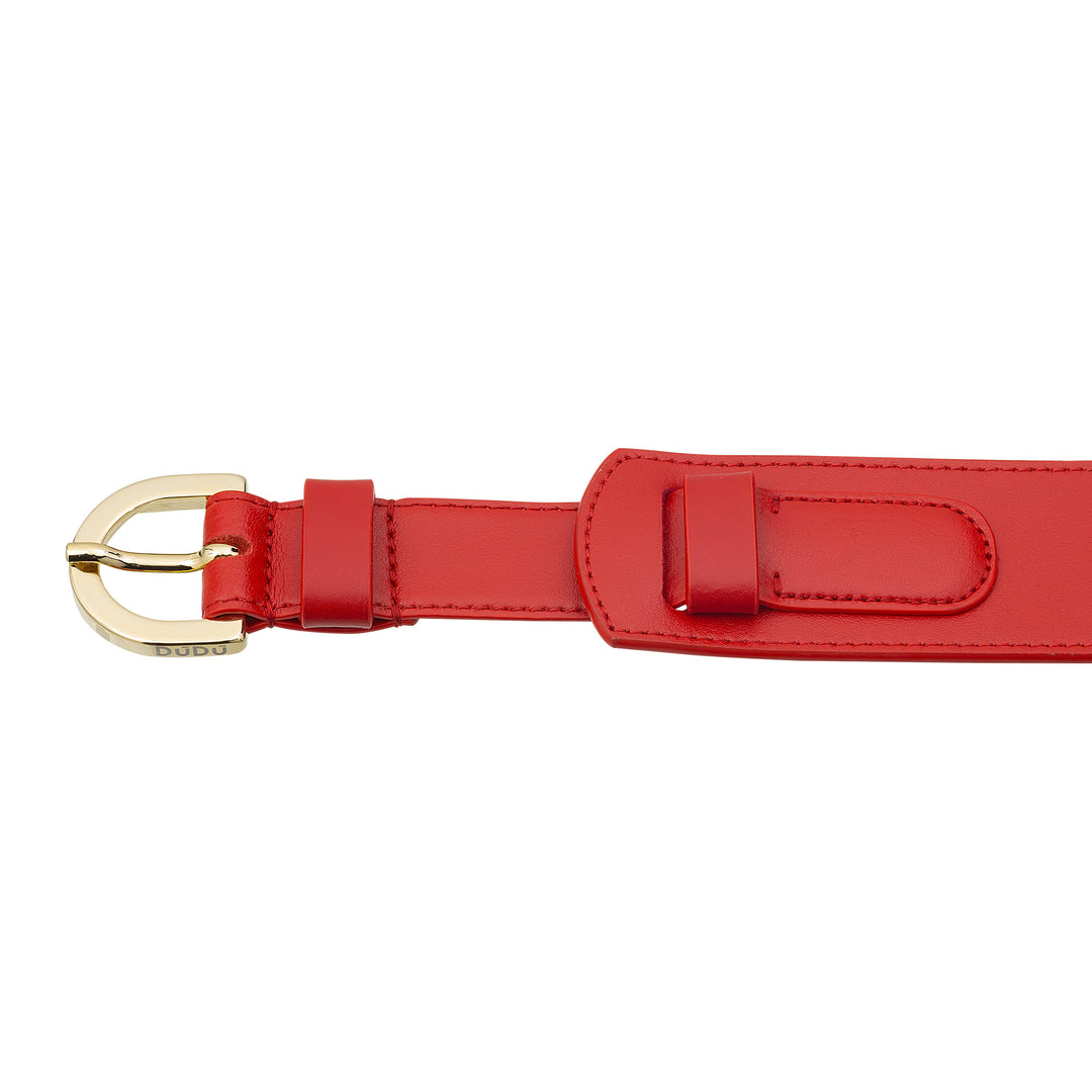 DUDU Cintura in Pelle Donna Made in Italy, H 40mm, con Fibbia Metallica, Larghezza 4cm, Cintura Elegante per Vestito, Pantalone