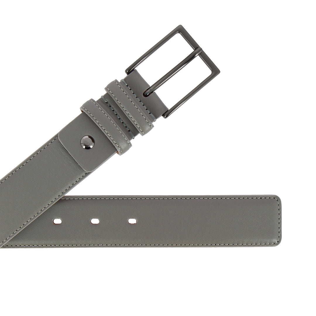 Nuvola Pelle Cintura da Uomo in Pelle Morbida made in Italy Elegante H 34mm con Fibbia in Metallo