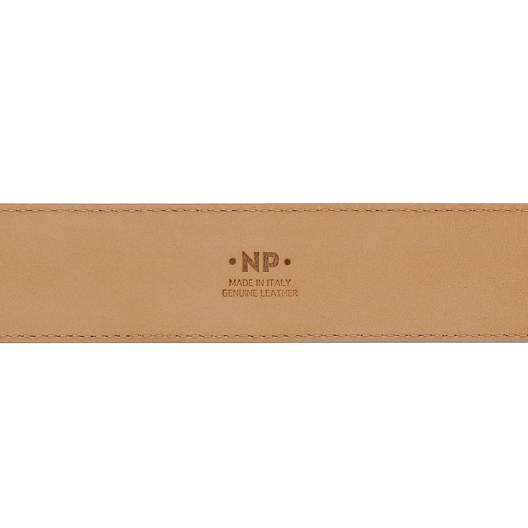 Nuvola Pelle Cintura da Uomo in Pelle Morbida made in Italy Elegante H 34mm con Fibbia in Metallo
