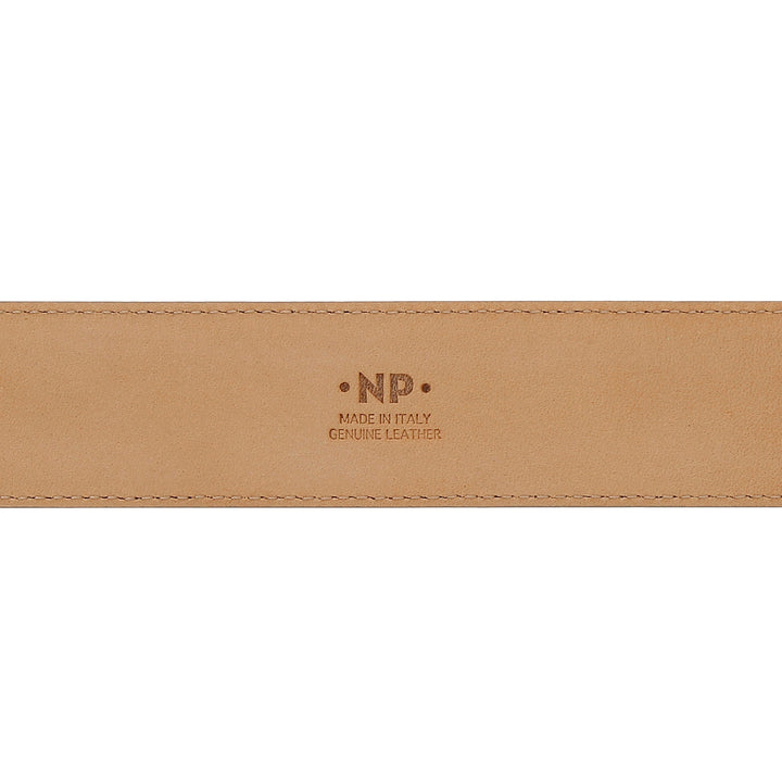 Nuvola Pelle Cintura da Uomo in Pelle Morbida made in Italy Elegante H 34mm con Fibbia in Metallo