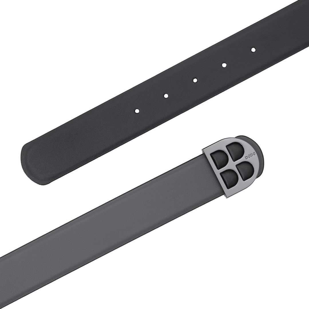 DUDU Cintura Uomo Reversibile in Vera Pelle Bicolore, Made in Italy, Double Face, H 35mm, con Fibbia Personalizzata