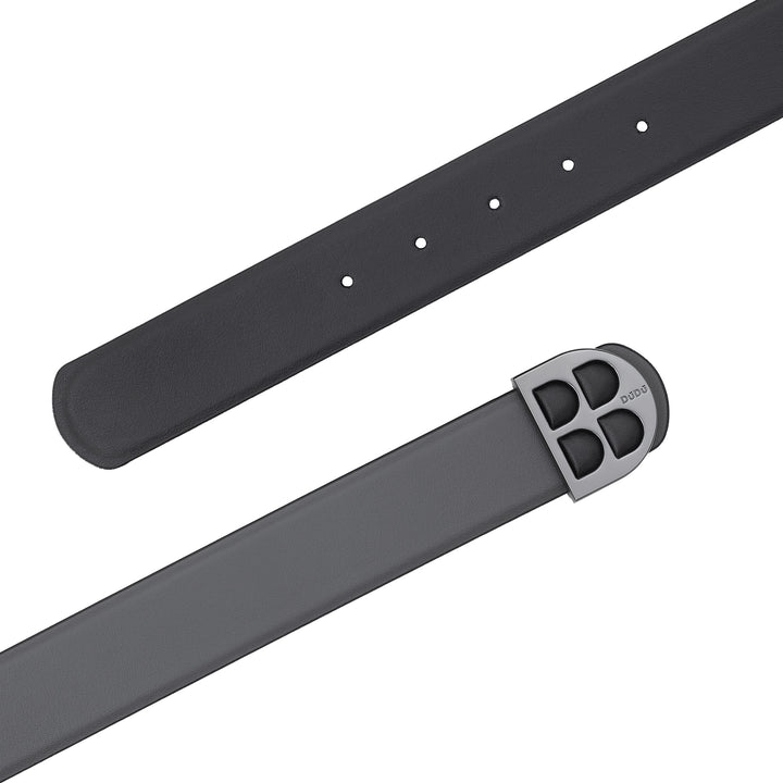 DUDU Cintura Uomo Reversibile in Vera Pelle Bicolore, Made in Italy, Double Face, H 35mm, con Fibbia Personalizzata