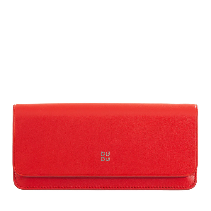 DUDU Custodia Porta Occhiali da Vista e Occhiali da Sole in Vera Pelle Morbida con Chiusura Magnetica, Astuccio Portaocchiali Colorato