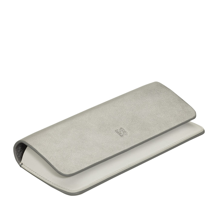 DUDU Custodia Porta Occhiali da Vista e Occhiali da Sole in Vera Pelle Morbida con Chiusura Magnetica, Astuccio Portaocchiali Colorato