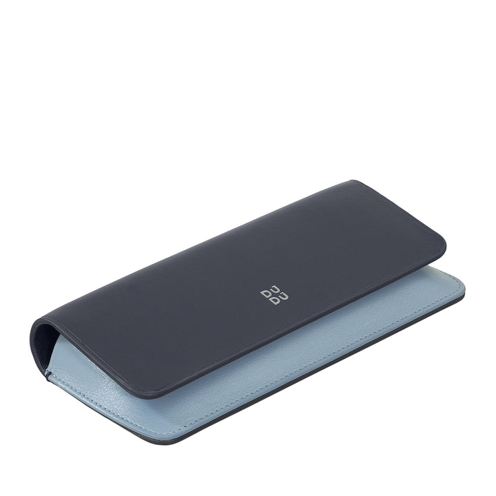 DUDU Custodia Porta Occhiali da Vista e Occhiali da Sole in Vera Pelle Morbida con Chiusura Magnetica, Astuccio Portaocchiali Colorato