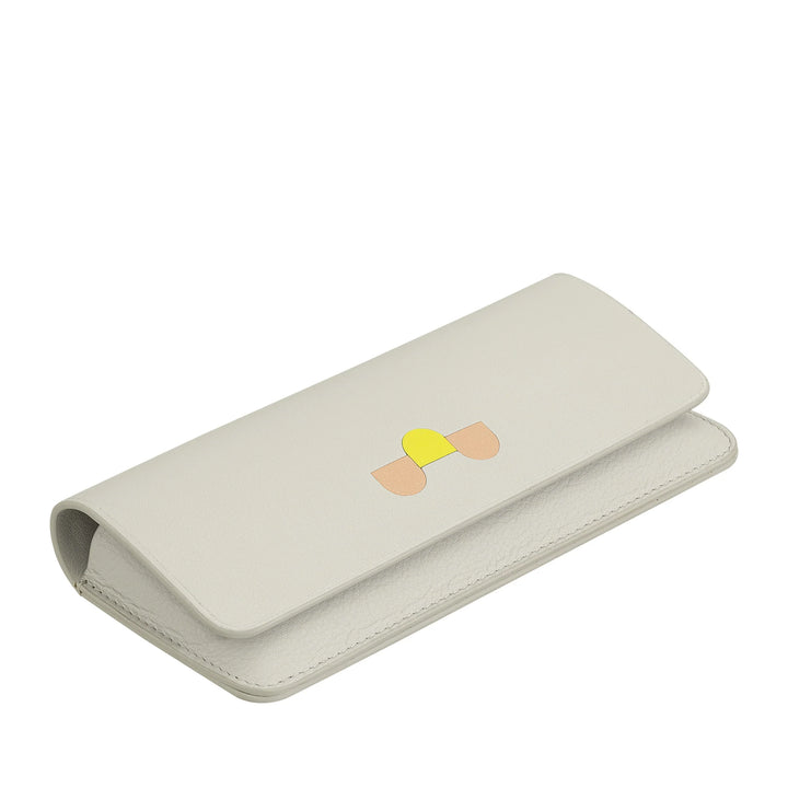 DUDU Custodia Porta Occhiali da Vista e Occhiali da Sole in Vera Pelle Morbida con Chiusura Magnetica, Astuccio Portaocchiali Colorato