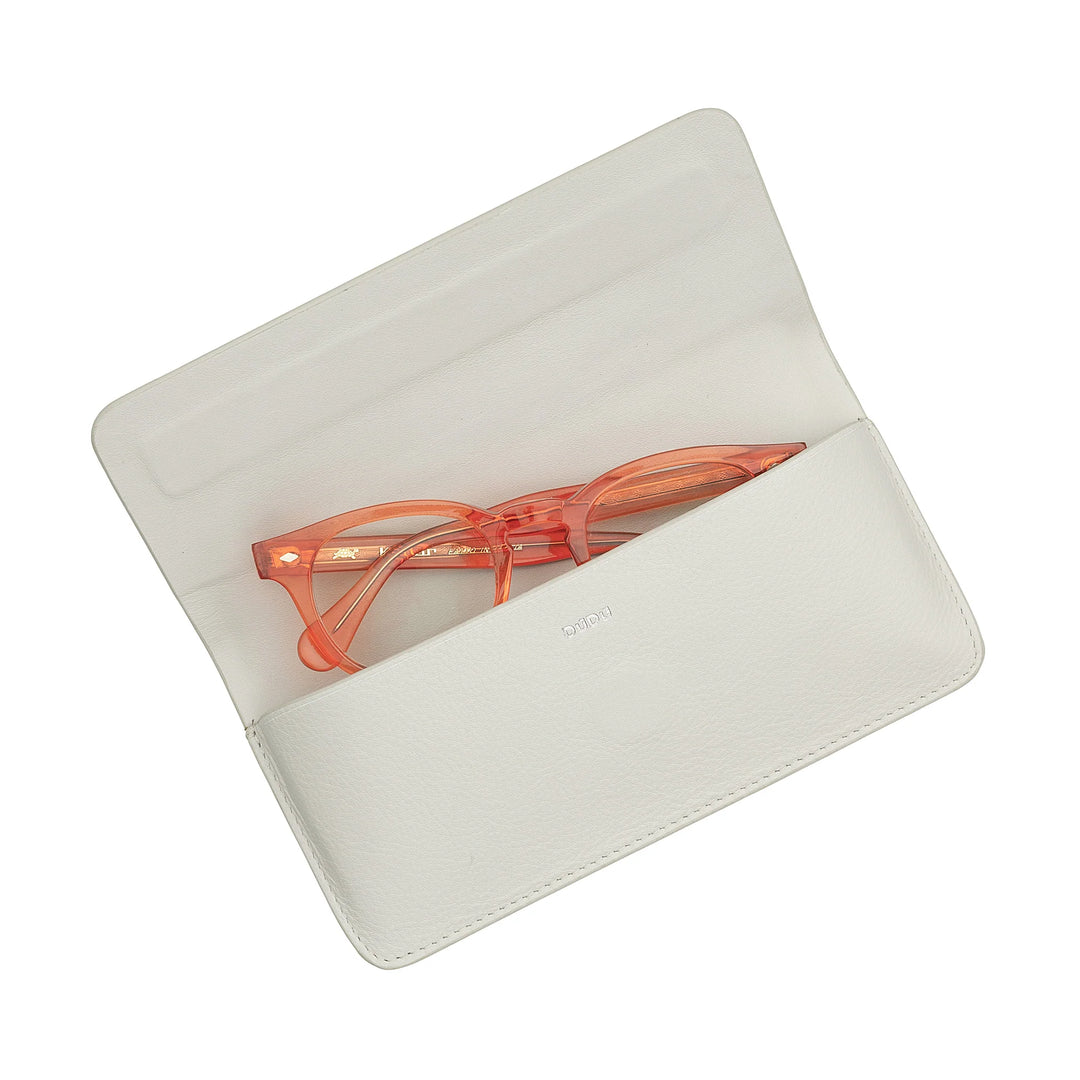 DUDU Custodia Porta Occhiali da Vista e Occhiali da Sole in Vera Pelle Morbida con Chiusura Magnetica, Astuccio Portaocchiali Colorato