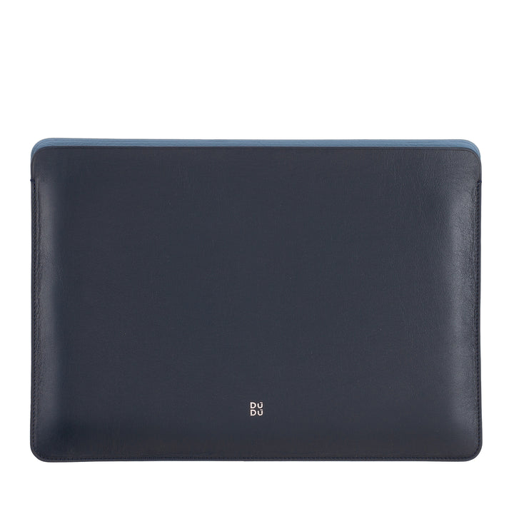 DUDU 13 Zoll PC-Hülle aus weichem Leder, bunte Schutzhülle für Laptop, Notebook, MacBook 13 Zoll, zweifarbig, schlankes Design