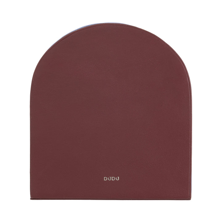 DUDU Fermalibri Decorativo di Design, Reggilibri Rivestito in Vera Pelle Colorata, per Mensole Casa e Scrivania Ufficio