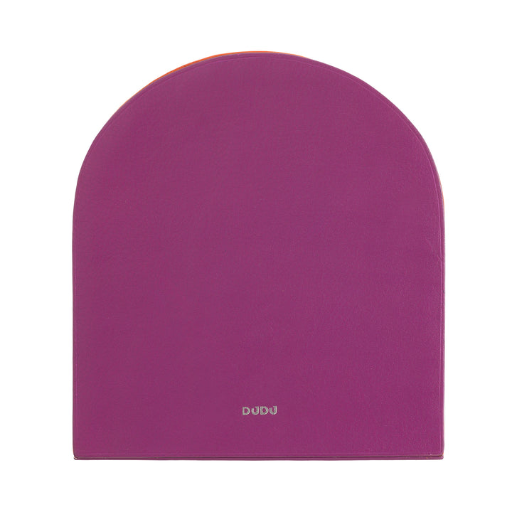 DUDU Fermalibri Decorativo di Design, Reggilibri Rivestito in Vera Pelle Colorata, per Mensole Casa e Scrivania Ufficio