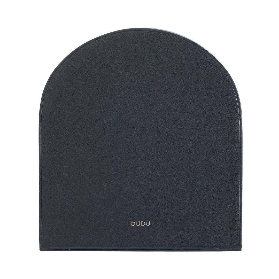 DUDU Fermalibri Decorativo di Design, Reggilibri Rivestito in Vera Pelle Colorata, per Mensole Casa e Scrivania Ufficio