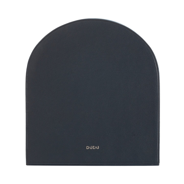 DUDU Fermalibri Decorativo di Design, Reggilibri Rivestito in Vera Pelle Colorata, per Mensole Casa e Scrivania Ufficio