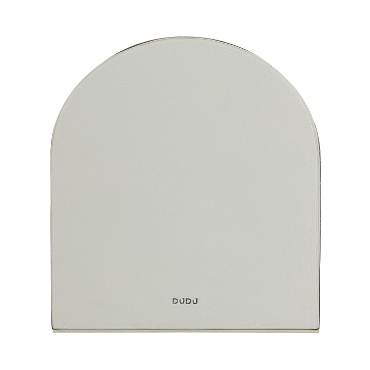 DUDU Fermalibri Decorativo di Design, Reggilibri Rivestito in Vera Pelle Colorata, per Mensole Casa e Scrivania Ufficio