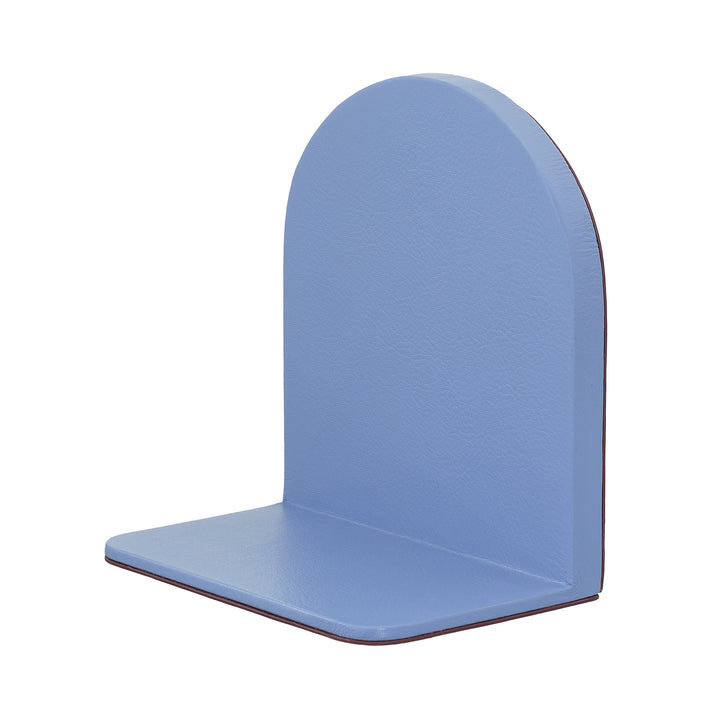 DUDU Fermalibri Decorativo di Design, Reggilibri Rivestito in Vera Pelle Colorata, per Mensole Casa e Scrivania Ufficio