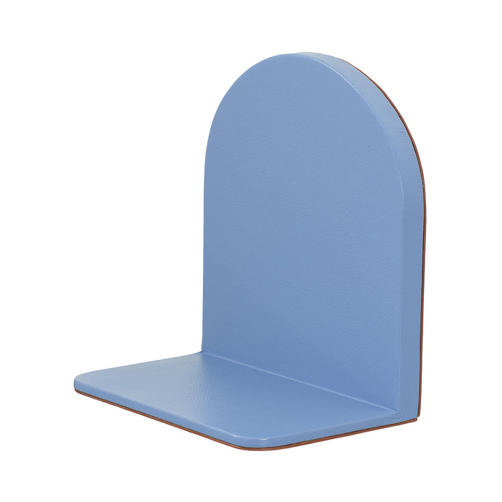 DUDU Fermalibri Decorativo di Design, Reggilibri Rivestito in Vera Pelle Colorata, per Mensole Casa e Scrivania Ufficio