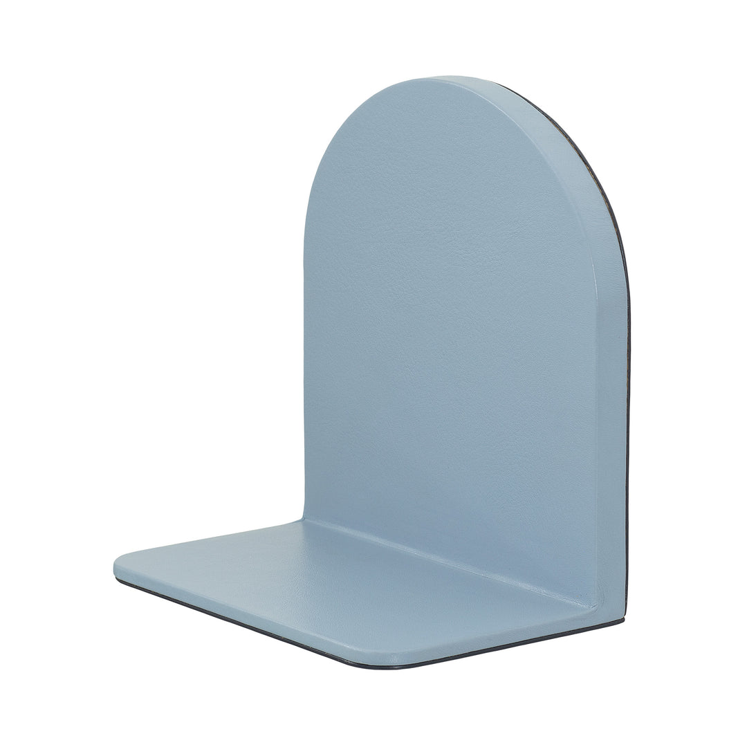 DUDU Fermalibri Decorativo di Design, Reggilibri Rivestito in Vera Pelle Colorata, per Mensole Casa e Scrivania Ufficio