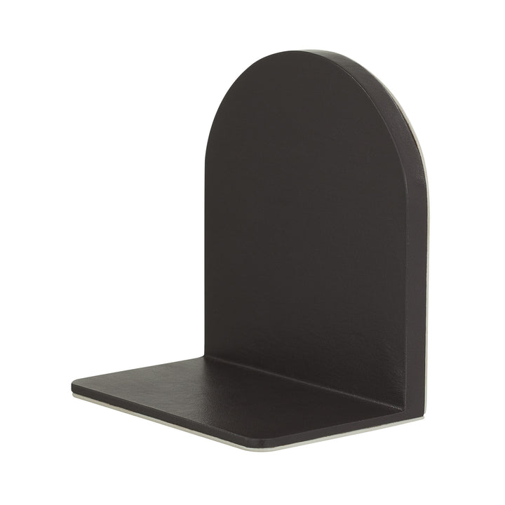 DUDU Fermalibri Decorativo di Design, Reggilibri Rivestito in Vera Pelle Colorata, per Mensole Casa e Scrivania Ufficio