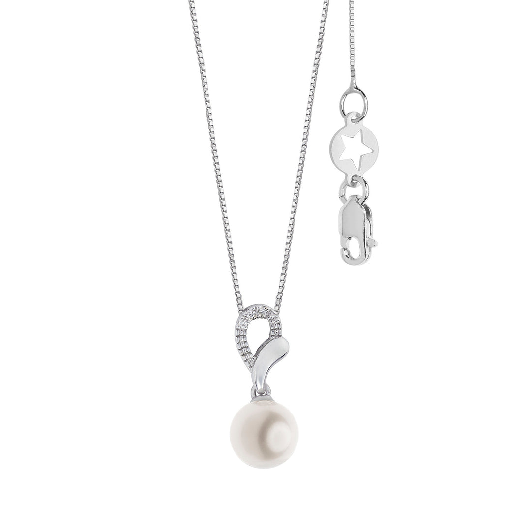 Comete Collana con Perla in Oro 750‰ e Diamanti GLP636