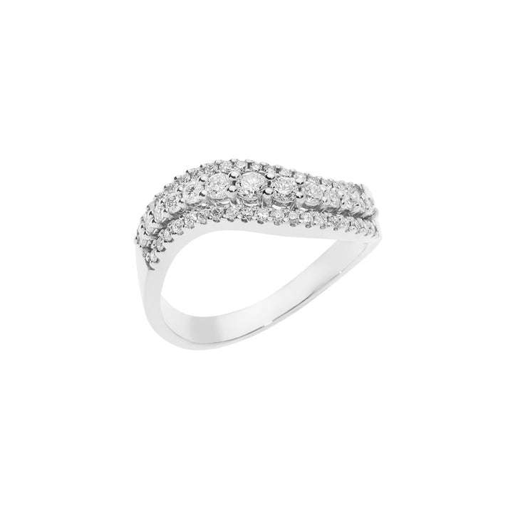 Comete Anello Onda in Oro e Diamanti ANB2492