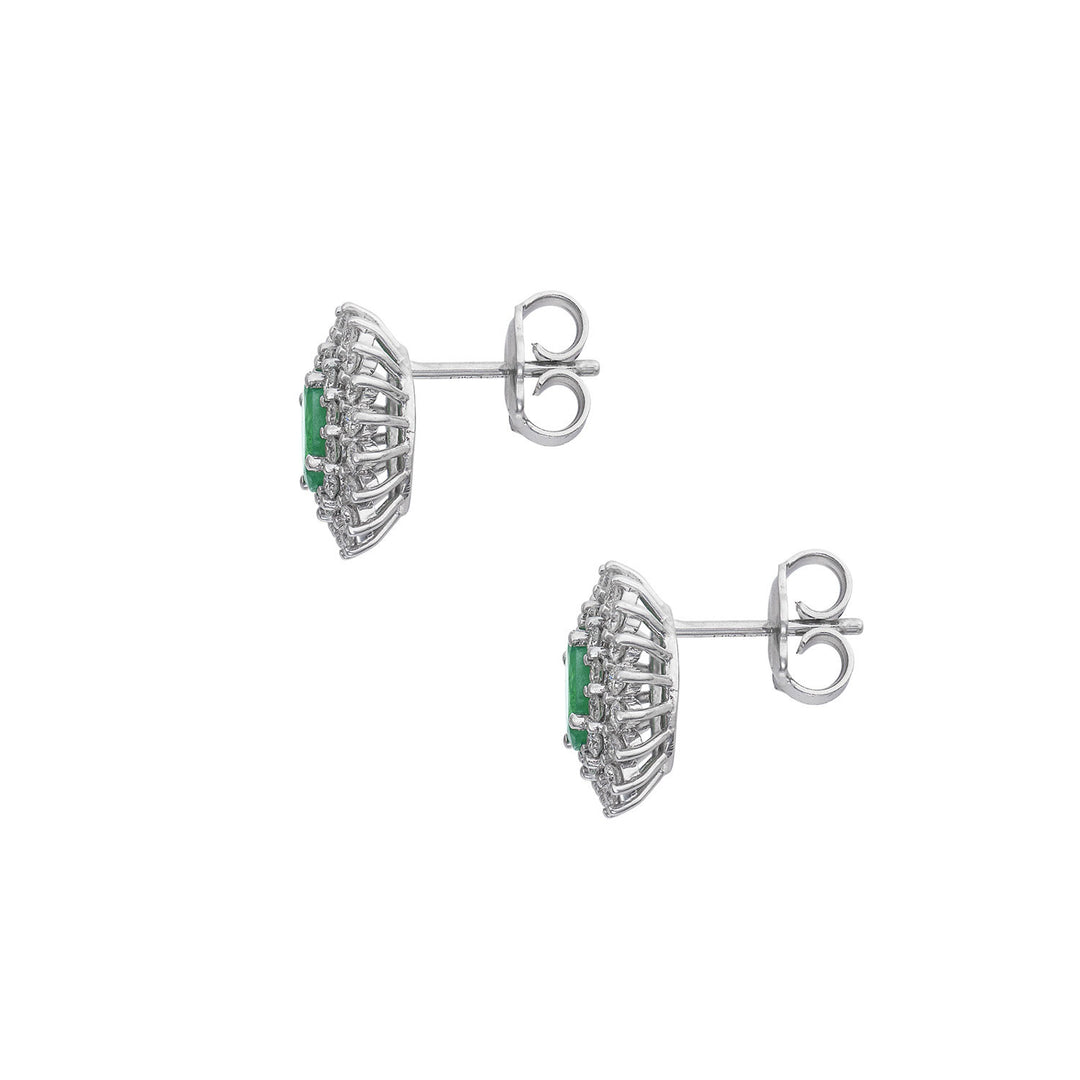 Comete Orecchini in Oro e Diamanti bianchi, Smeraldo ovale ORB1107