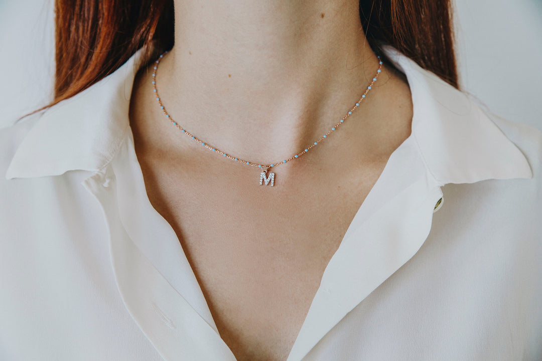 Comete Girocollo in Argento Lettera F GLA178