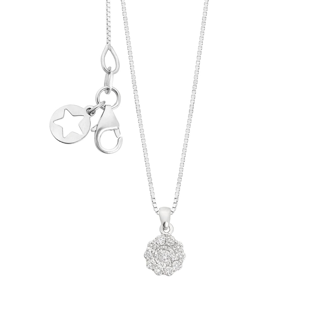 Comete Collana in Oro bianco 375‰ con Diamanti bianchi KGLB1409