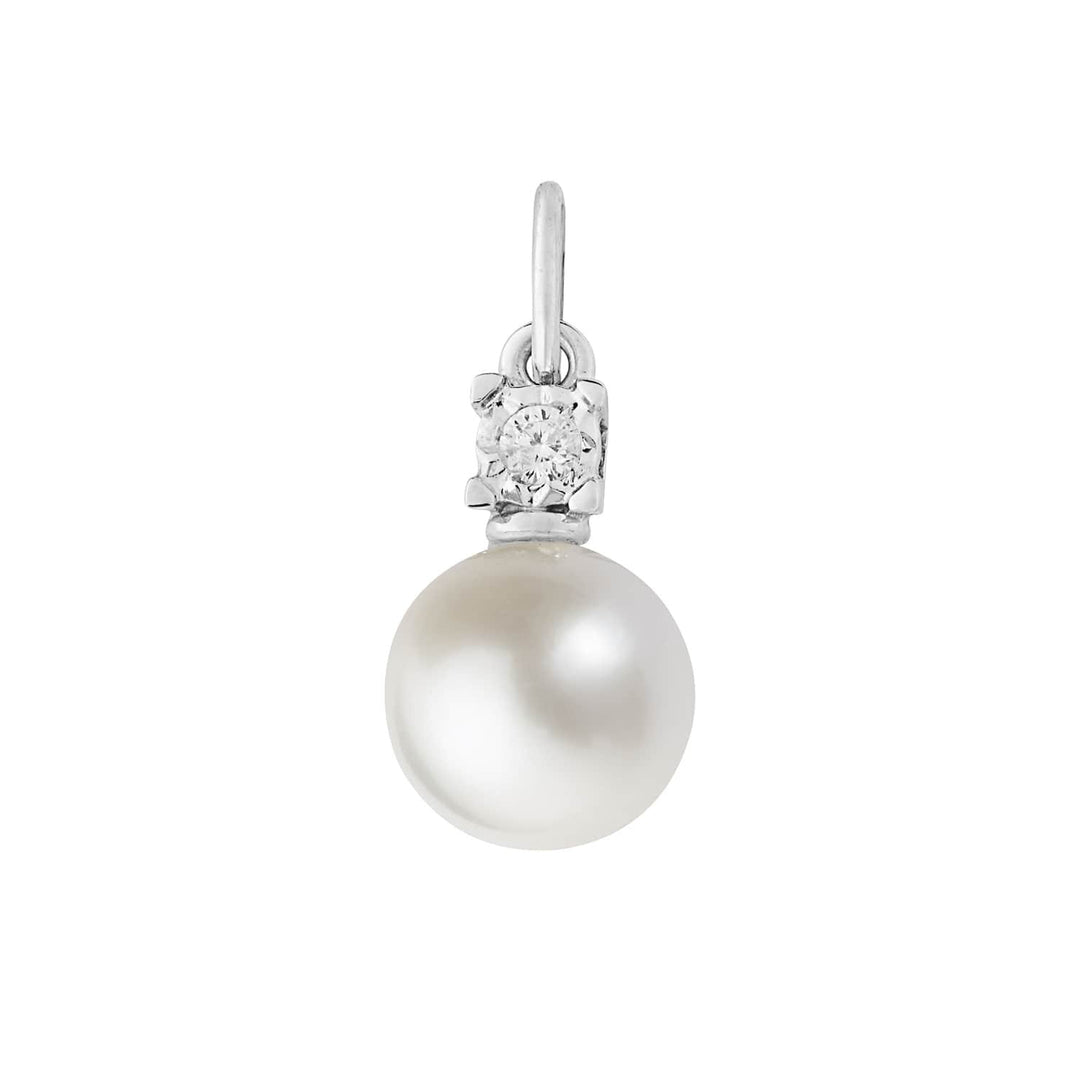 Comete Ciondolo in Oro bianco 750‰ con Diamante bianco, Perla coltivata COP272