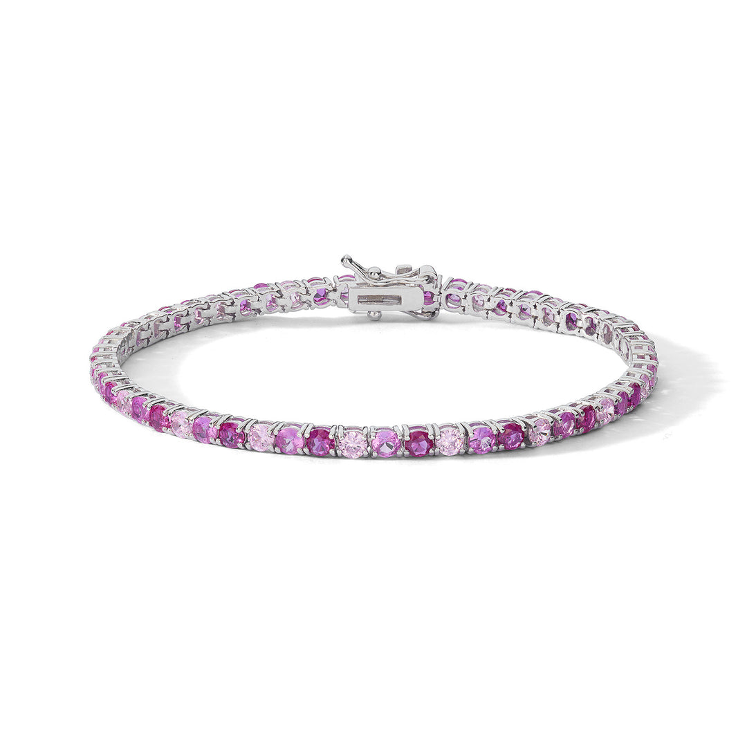 Comete Bracciale in Argento con Zirconi Rubino e rosa BRA268M17