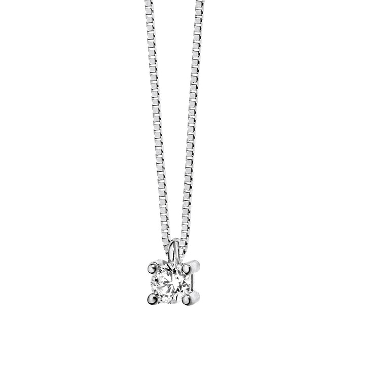 Comete Girocollo classico Punto luce in Oro e Diamante GLB983
