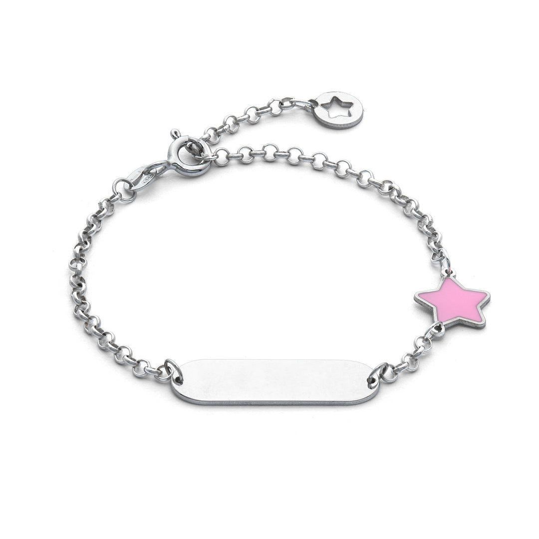 Comete Bracciale in Argento con Stella Rosa BRA254