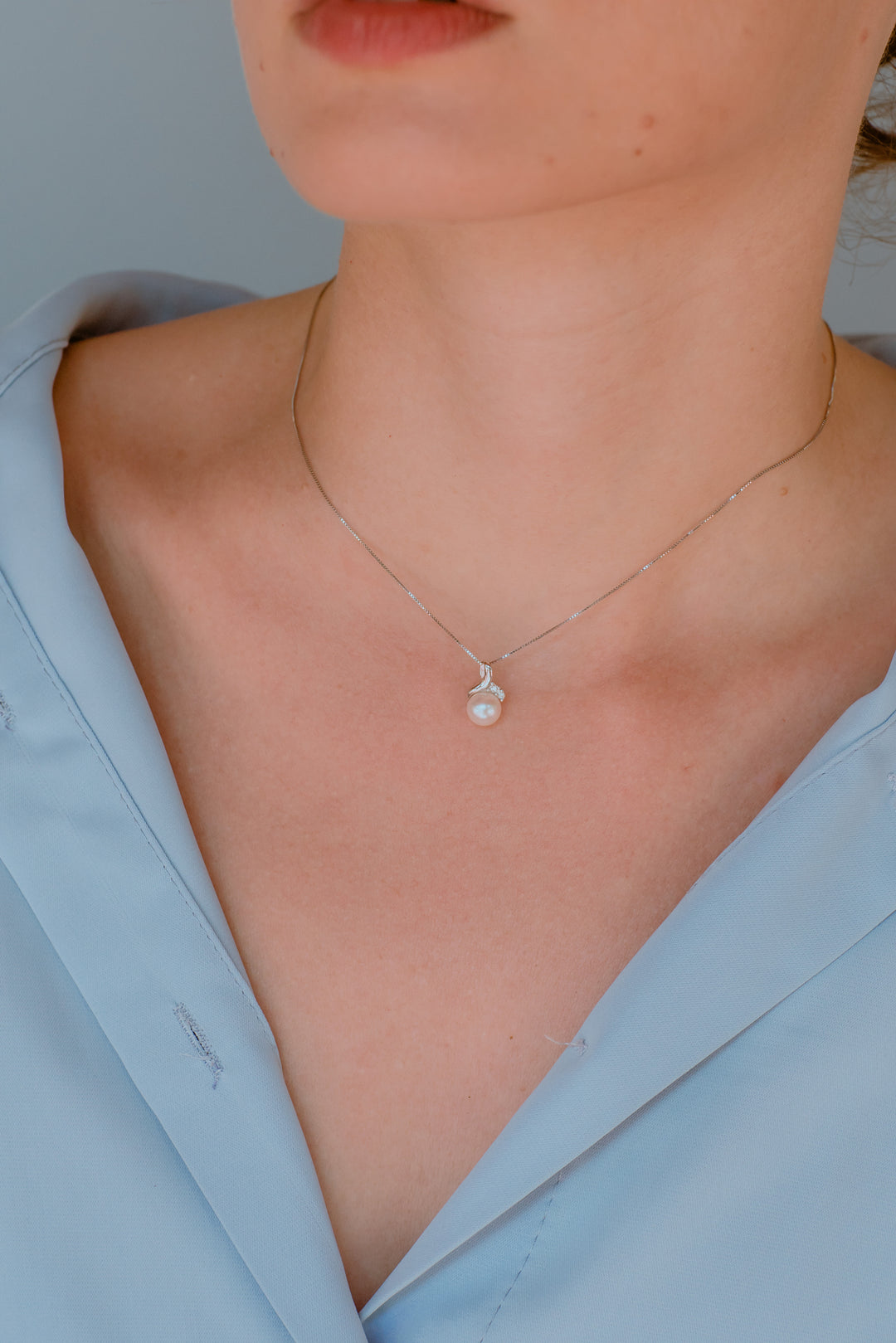 Comete Collana in Oro con Perle e Diamanti GLP610