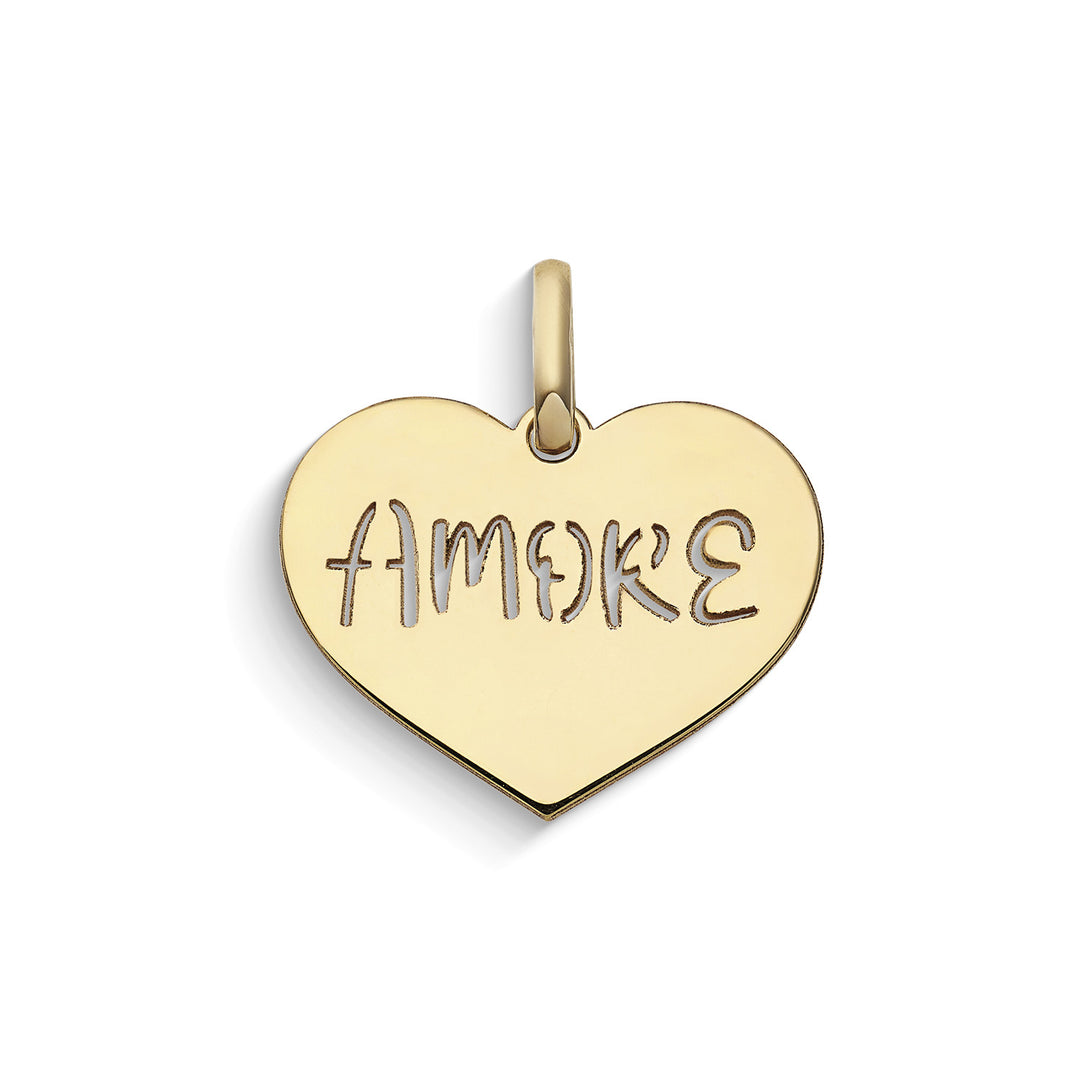 Comete Ciondolo Amore a cuore in Oro giallo 375‰ KCOB009