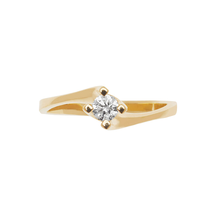 Comete Solitario Valentino in Oro Giallo e Diamante ANB2035G