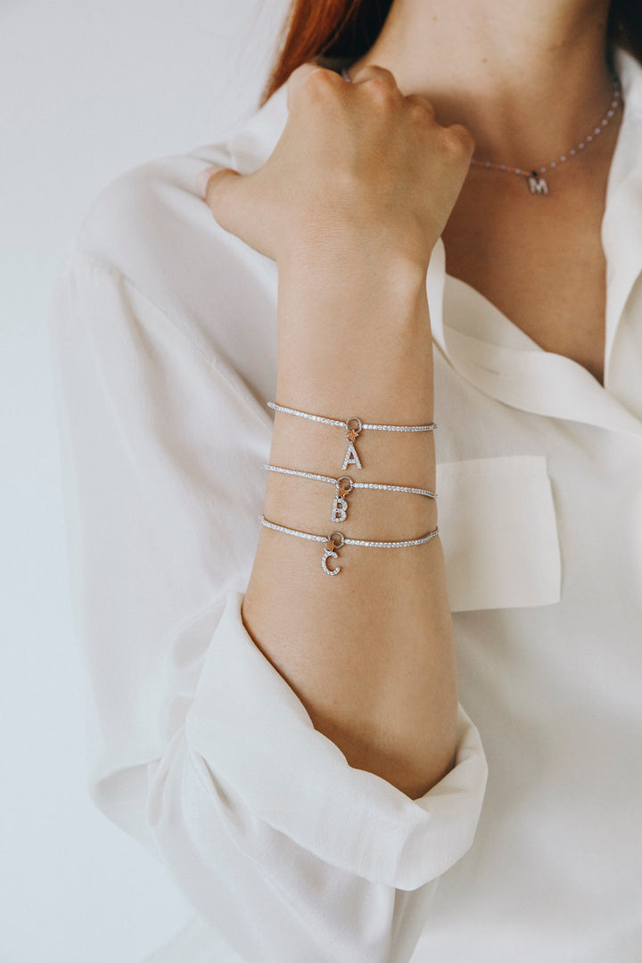 Comete Bracciale in Argento Lettera V BRA198
