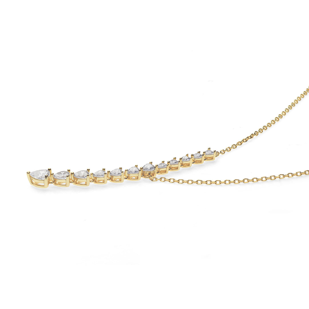 Comete Girocollo cuori in Argento degradè GLA246