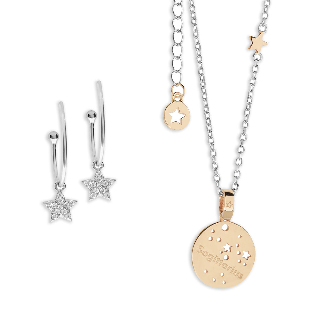 Comete Orecchini e Collana Costellazione Sagittario KIT219174