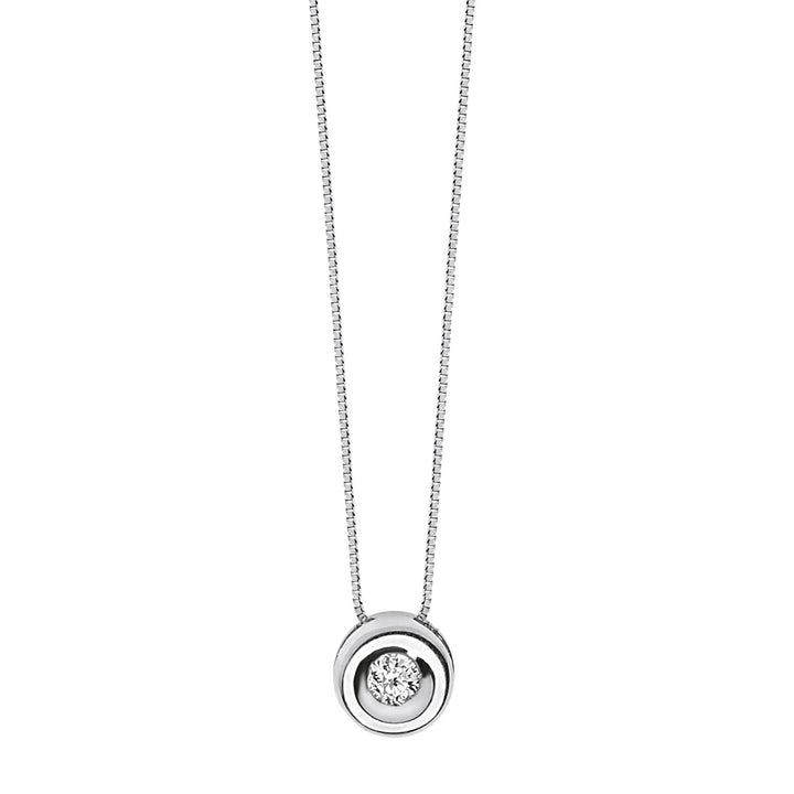 Comete Collana Punto luce tondo in Oro e Diamante GLB1417