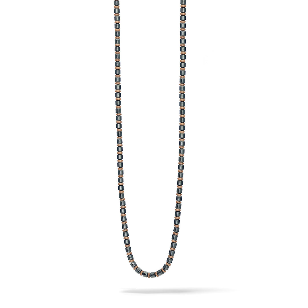 Comete Collana in Acciaio, pvd rosè ed Ematite nera UGL733