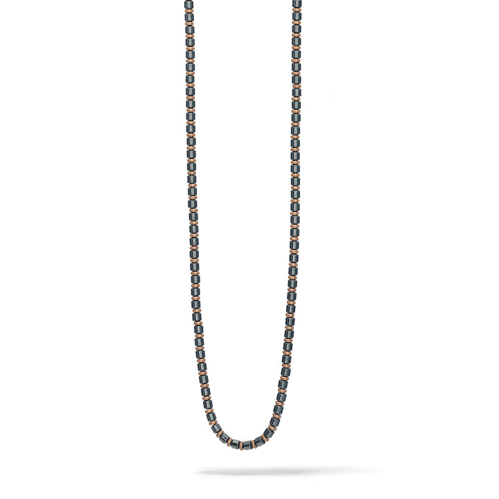 Comete Collana in Acciaio, pvd rosè ed Ematite nera UGL733