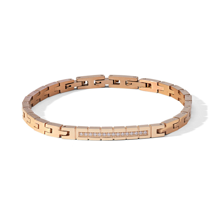 Comete Bracciale Acciaio, pvd rosè e zirconi bianchi UBR1190